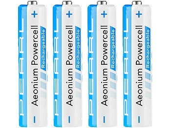 Pearl, Pearl 800 mAh Hybrid-Akku AAA Micro "Aeonium Powercell" 4er-Set, 800 mAh Hybrid-Akku AAA Micro 
