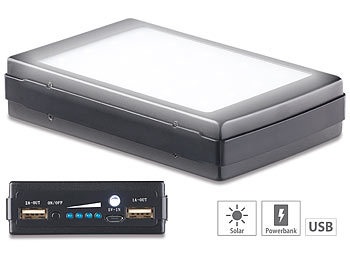 revolt, revolt 2in1-Solar-Powerbank mit Campingleuchte, 11.000 mAh, 20 LEDs, 240 lm, 2in1-Solar-Powerbank mit Campingleuchte, 11.000 mAh, 20 LEDs, 240 lm