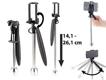Somikon, Somikon iPhone & Smartphone-Schwebestativ mit 3D-Stabilisierung, bis 85mm, iPhone & Smartphone-Schwebestativ mit 3D-Stabilisierung, bis 85mm