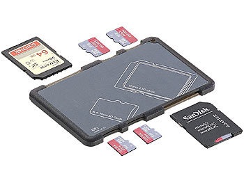 General Office, General Office Speicherkarten-Organizer für 2 SD-Karten und 4 microSD-Karten, Speicherkarten-Organizer für 2 SD-Karten und 4 microSD-Karten