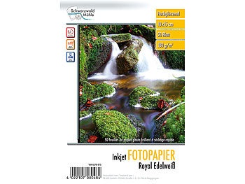 Schwarzwald Mühle, Schwarzwald Mühle Hochglanz-Fotopapier "Edelweiss", 10 x 15, 180g/m², 50 Blatt, Hochglanz-Fotopapier 