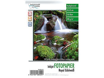 Schwarzwald Mühle, Schwarzwald Mühle 250 Bl. Hochglanz-Fotopapier "Edelweiss" 180g/m²10x15, 250 Bl. Hochglanz-Fotopapier 