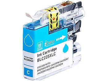 iColor, iColor Tintenpatrone für Brother (ersetzt LC-225XL), cyan, Tintenpatrone für Brother (ersetzt LC-225XL), cyan