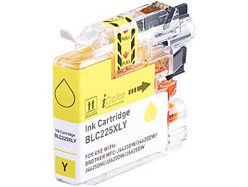iColor, iColor Tintenpatrone für Brother (ersetzt LC-225XL), yellow, Tintenpatrone für Brother (ersetzt LC-225XL), yellow