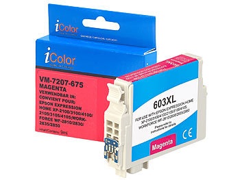 iColor, iColor Tintenpatrone für Epson-Drucker (ersetzt C13T03A34010 / 603XL) magenta, Tintenpatrone für Epson-Drucker (ersetzt C13T03A34010 / 603XL) magenta