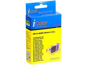 iColor, iColor Patrone für CANON (ersetzt CLI-8M), mit CHIP magenta, Patrone für CANON (ersetzt CLI-8M), mit CHIP magenta
