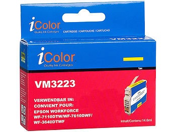 iColor, iColor Tintenpatrone für Epson (ersetzt T2714 / 27XL), yellow XL, Tintenpatrone für Epson (ersetzt T2714 / 27XL), yellow XL