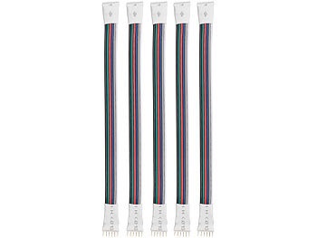 Luminea Home Control, 5er-Set Verbinder für WLAN-LED-Streifen WCL-30 / Led Streifen