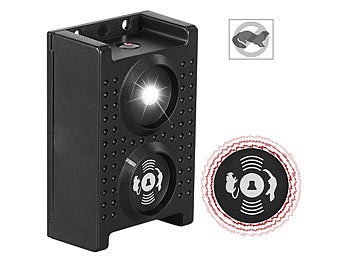 Exbuster, Mobiles Hochfrequenz-Marder-Abwehrgerät, LED-Blitz & Vibrationssensor / Katzenschreck, Mobiles Hochfrequenz-Marder-Abwehrgerät, LED-Blitz & Vibrationssensor
