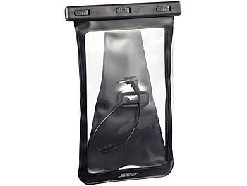 Somikon, Somikon Wasserdichte iPad-Mini-& Tablet-Tasche bis 8"/20,32cm, Headset-Eingang, Wasserdichte iPad-Mini-& Tablet-Tasche bis 8