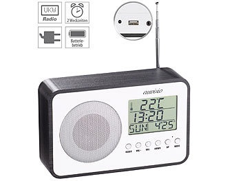 Auvisio, auvisio Design-UKW-Radiowecker, digitale Frequenzwahl, Netzteil, USB-Ladeport, Design-UKW-Radiowecker, digitale Frequenzwahl, Netzteil, USB-Ladeport