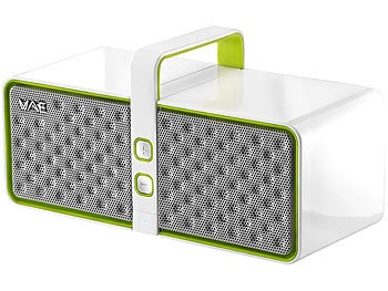 HERCULES, Hercules Aktiver Lautsprecher WAE BT03-W, mit Bluetooth, 24 W, weiss/grün, Aktiver Lautsprecher WAE BT03-W, mit Bluetooth, 24 W, weiss/grün