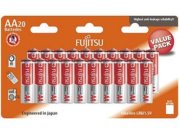 Fujitsu Siemens, Fujitsu Siemens Universal Power Alkaline-Batterien Typ AA / Mignon, LR6, 1,5V, 20er-Bl, Universal Power Alkaline-Batterien Typ AA/Mignon, LR6, 1,5V, 20er-Set