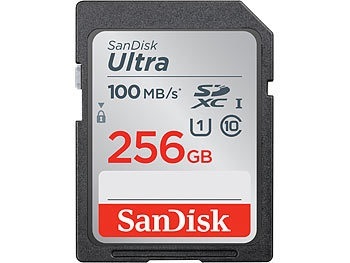 SanDisk, SanDisk SDXC-Karte Ultra, Ultra SDXC-Speicherkarte, 256 GB, Class 10, 100 MB/s, UHS U1