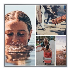 myposter, Rahmen Alu rund in silber matt im Format 90 x 60 cm, 
