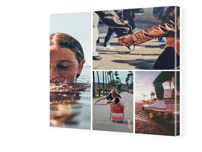 myposter, Leinwand mit Collage quadratisch im Format 70 x 70 cm, 