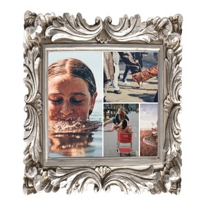 myposter, Portraitrahmen Barock in silber im Format 18 x 13 cm, 