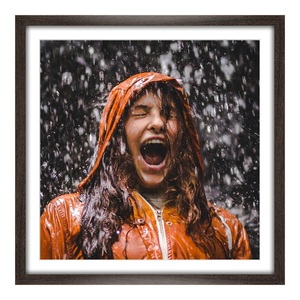 myposter, Poster im Bilderrahmen Holz in gemaserter Struktur in braun quadratisch im Format 10 x 10 cm, 