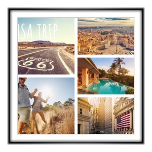 myposter, Rahmen Alu rund in schwarz im Format 45 x 30 cm, 