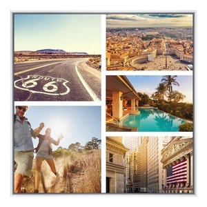 myposter, Rahmen Alu rund in silber matt im Format 75 x 50 cm, 