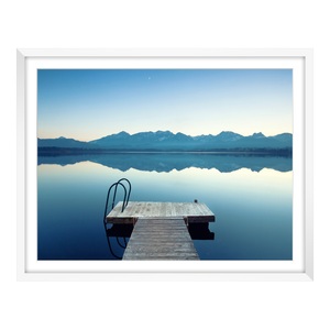 myposter, Foto auf Künstlerpapier im Rahmen Holz in weiß im Format 32 x 18 cm, 