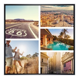 myposter, Rahmen Alu rund in schwarz matt im Format 60 x 40 cm, 
