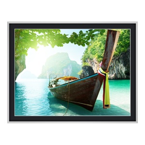 myposter, Poster im Aluminiumrahmen eckig in silber im Format 80 x 45 cm, 