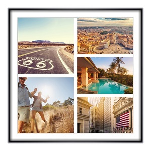 myposter, Rahmen Alu rund in schwarz im Format 90 x 60 cm, 