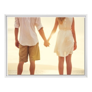 myposter, Foto auf Leinwand im Schattenfugen Rahmen Gemasert für Fotos auf Leinwand in weiß im Format 60 x 45 cm, 