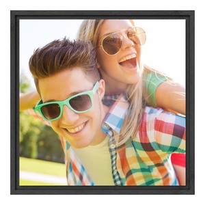 myposter, Fotos auf Leinwand im Schattenfugen Rahmen Gemasert für Fotos auf Leinwand in schwarz quadratisch im Format 30 x 30 cm, 