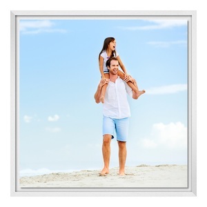 myposter, Fotos auf Leinwand im Schattenfugen Rahmen Gemasert für Fotos auf Leinwand in weiß quadratisch im Format 40 x 40 cm, 