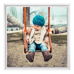 myposter, Fotos auf Leinwand im Schattenfugen Rahmen Gemasert für Fotos auf Leinwand in weiß quadratisch im Format 30 x 30 cm, 