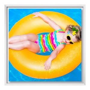 myposter, Leinwand Bild im Schattenfugen Rahmen Gemasert für Fotos auf Leinwand in weiß als Panorama im Format 70 x 35 cm, 