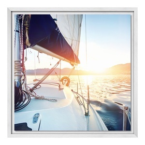 myposter, Gallery Print im Schattenfugen Rahmen Gemasert in weiß quadratisch im Format 50 x 50 cm, 