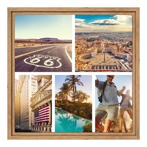 myposter, Fotocollage auf Alu Dibond im Format 40 x 40 cm quadratisch im Format 40 x 40 cm im Rahmen, Fotocollage auf Alu Dibond im Format 40 x 40 cm quadratisch im Format 40 x 40 cm im Rahmen