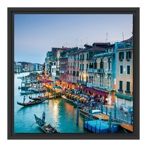 myposter, Fotoleinwände im Schattenfugen Rahmen für Fotos auf Leinwand in schwarz als Panorama im Format 80 x 20 cm, 