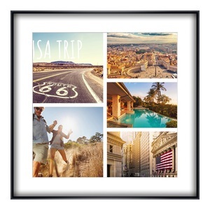 myposter, Bilderrahmen Alu rund in schwarz matt im Format 30 x 24 cm, 