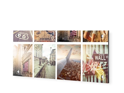 myposter, Fotocollage auf Alu Dibond im Format 50 x 25 cm als Panorama im Format 50 x 25 cm, Fotocollage auf Alu Dibond im Format 50 x 25 cm als Panorama im Format 50 x 25 cm