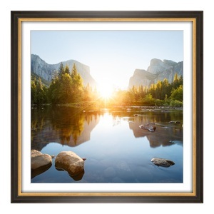 myposter, Poster im Rahmen Holz antik in schwarz mit gold im Format 32 x 18 cm, 