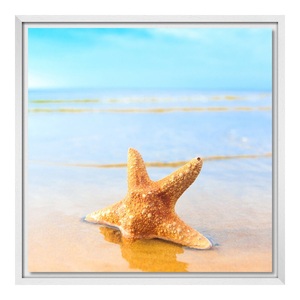 myposter, Leinwanddruck im Schattenfugen Rahmen Gemasert für Fotos auf Leinwand in weiß im Format 64 x 36 cm, 