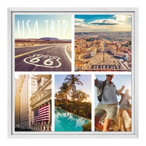 myposter, Fotocollage auf Alu Dibond im Format 60 x 60 cm quadratisch im Format 60 x 60 cm im Rahmen, Fotocollage auf Alu Dibond im Format 60 x 60 cm quadratisch im Format 60 x 60 cm im Rahmen