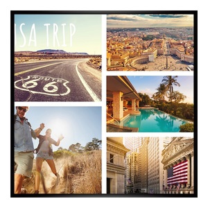 myposter, Fotocollage im Format 70 x 50 cm im Rahmen, 