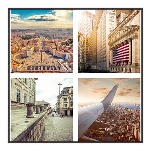 myposter, Fotocollage hinter Acryl als Panorama im Format 20 x 10 cm im Rahmen, 