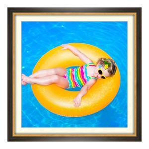 myposter, Hahnemühle Künstlerpapier im Holzrahmen im antik Look in schwarz mit gold DIN Format im Format 59,4 x 42 cm, 