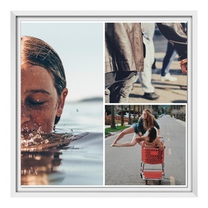 myposter, Fotocollage auf Alu Dibond im Format 30 x 15 cm als Panorama im Format 30 x 15 cm im Rahmen, Fotocollage auf Alu Dibond im Format 30 x 15 cm als Panorama im Format 30 x 15 cm im Rahmen