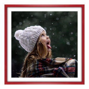myposter, Poster im Rahmen Holz in rot im Format 48 x 27 cm, 
