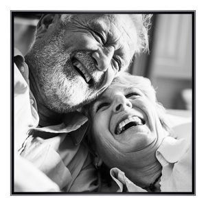 myposter, Poster im Bilderrahmen Alu rund in schwarz im Format 18 x 13 cm, 