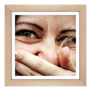 myposter, Poster im Holzbilderrahmen gemasert im Format 50 x 40 cm, 