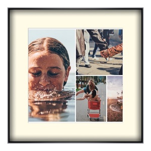 myposter, Bilderrahmen Aluminium rund in schwarz quadratisch im Format 30 x 30 cm, 