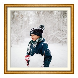 myposter, Poster im Rahmen Holz antik in gold im Format 48 x 27 cm, 